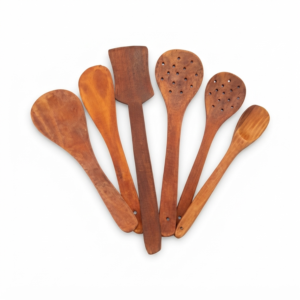 Navam Group Natural Neem Wood Spatula &amp; Spoon Set – 100% Chemical-Free, Eco-Friendly, Heat-Resistant &amp; Scratch-Free Kitchen Cooking Utensils